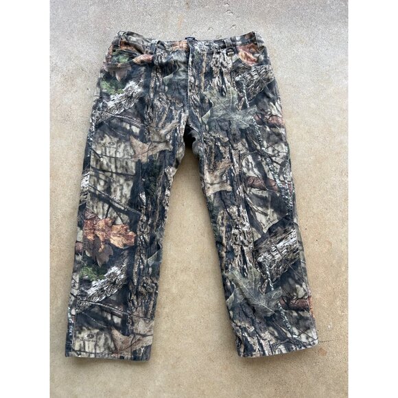 Vintage Mossy Oak Fleece Lined Camouflage Hunting Pants N3 - Picture 1 of 6